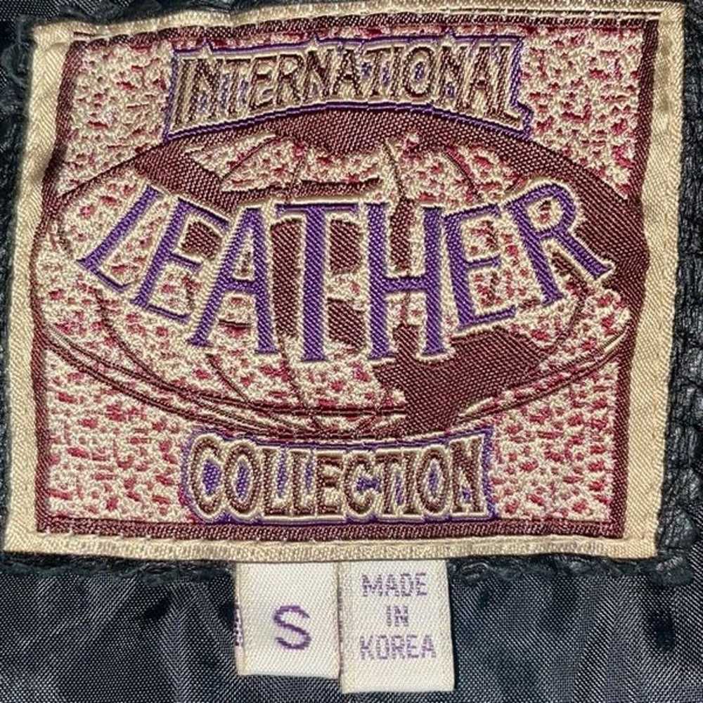 Vintage Leather 90s UK Goth Biker Long Trenchcoat… - image 10