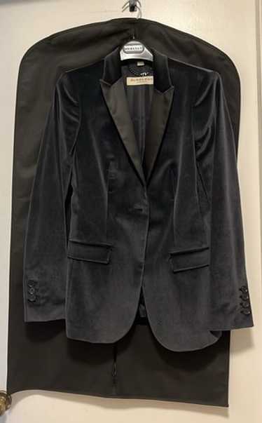 Burberry★素敵！Women's Black Velvet 1 Button Jacket Burberry black velvet jacket - Gem