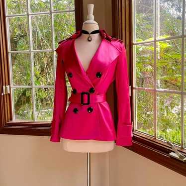 Vintage 90’s Cache Hot Pink Trench - image 1