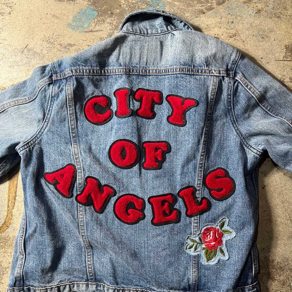 Lucky brand city of angels jacket jeans size m me… - image 1