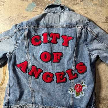 Lucky brand city of angels jacket jeans size m me… - image 1