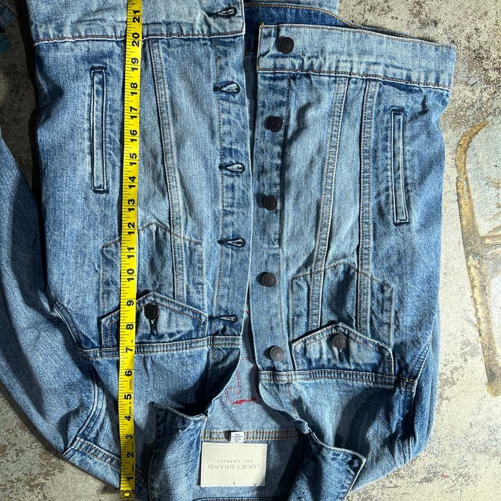 Lucky brand city of angels jacket jeans size m me… - image 3
