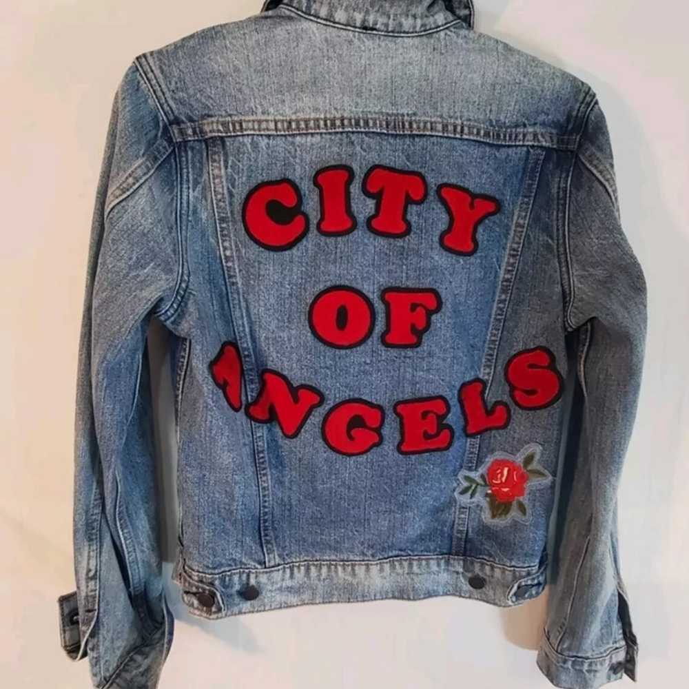 Lucky brand city of angels jacket jeans size m me… - image 6