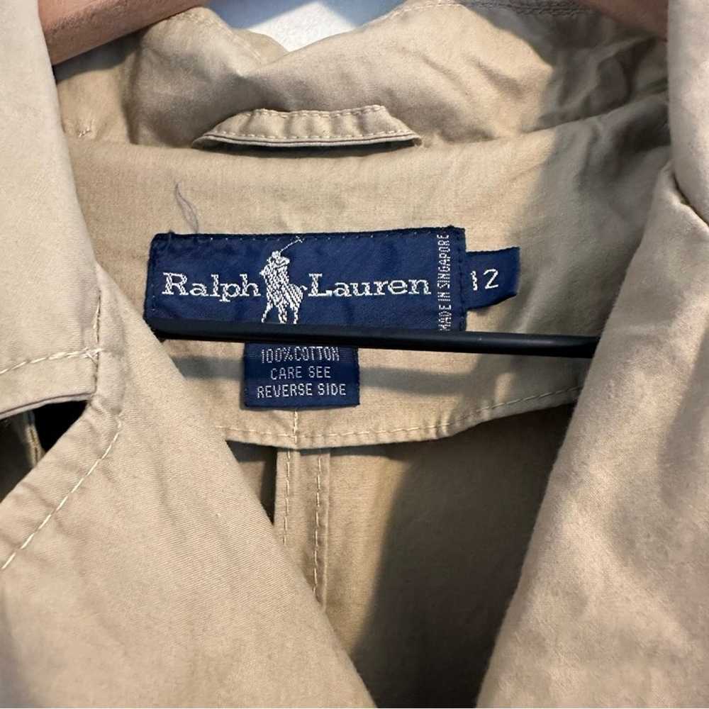 Vintage Ralph Lauren Tan Cotton Trench Coat 12 - image 12