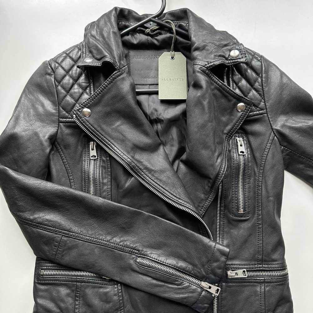ALLSAINTS Catch Crop Leather Jacket - image 4
