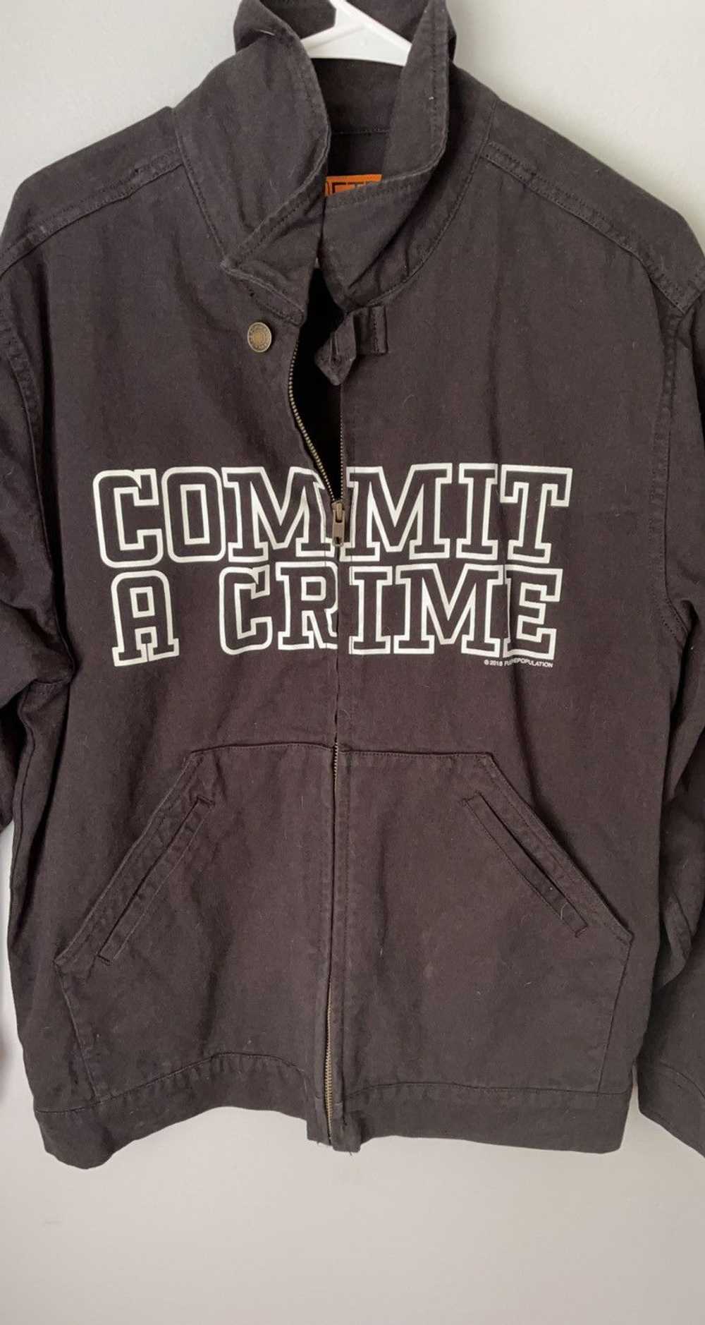 Fuck The Population FTP “Commit a crime” denim ja… - image 1