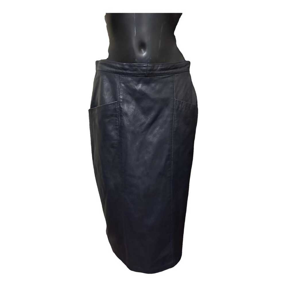Non Signé / Unsigned Leather skirt - image 1