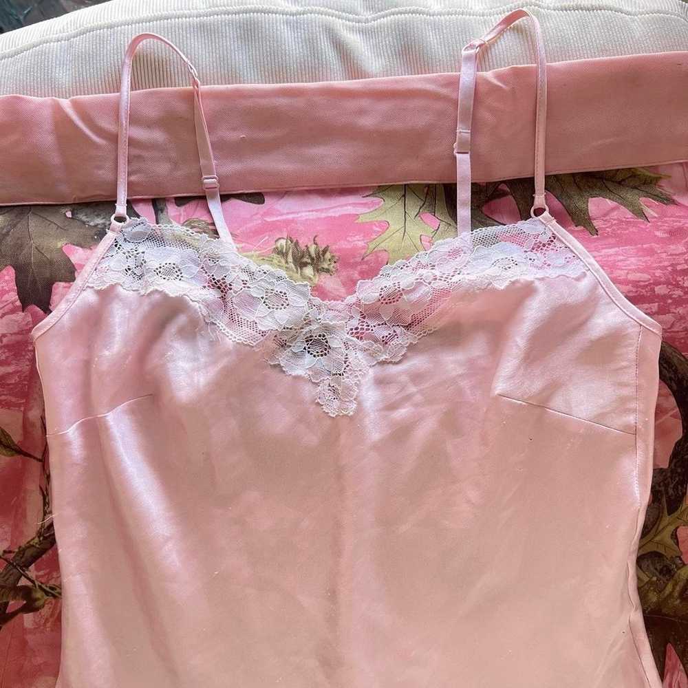 victoria’s secret silk lace slip cami rose pink - image 7