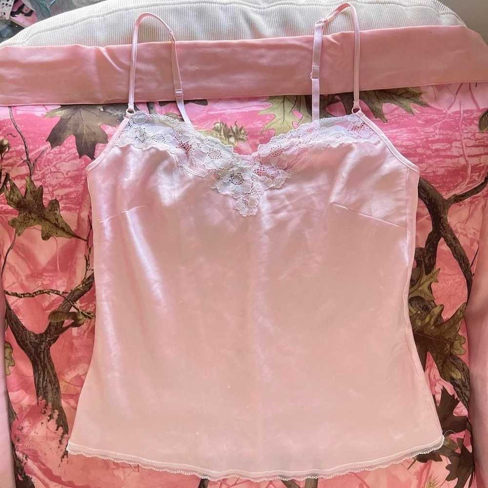 victoria’s secret silk lace slip cami rose pink - image 8