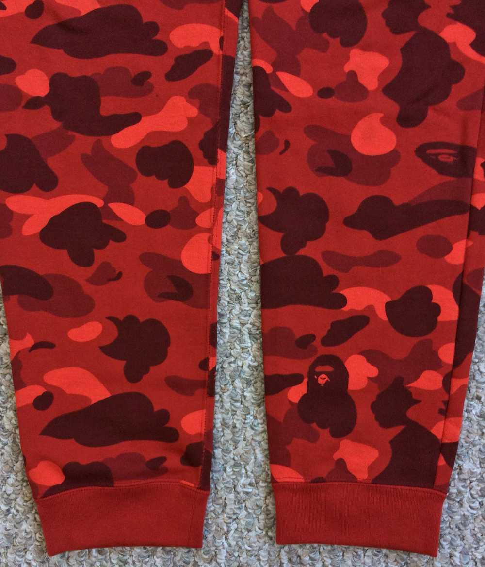 Bape NEW Bape Red Camo Sweatpants - image 4