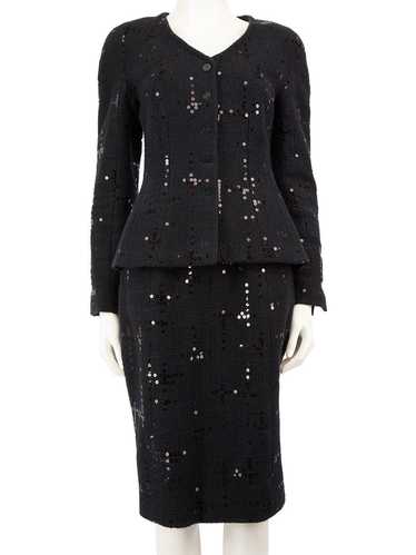 Chanel Black Tweed Sequinned Co-ord Set - image 1