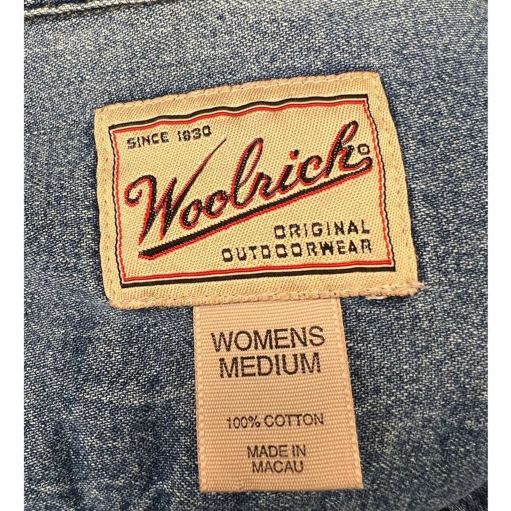 Woolrich VINTAGE 90s Womens M Embroidered Denim S… - image 7