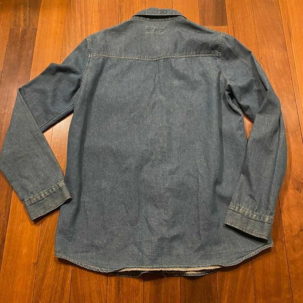 Vintage Selvage Denim Shirt Medium 70s 80s Selved… - image 8