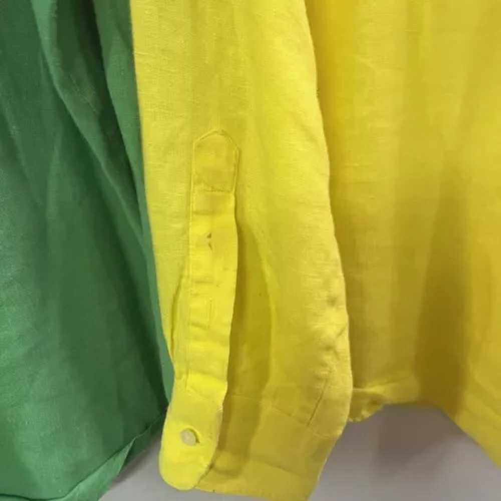 Lauren Ralph Lauren Linen Button Down Shirt-Green… - image 12