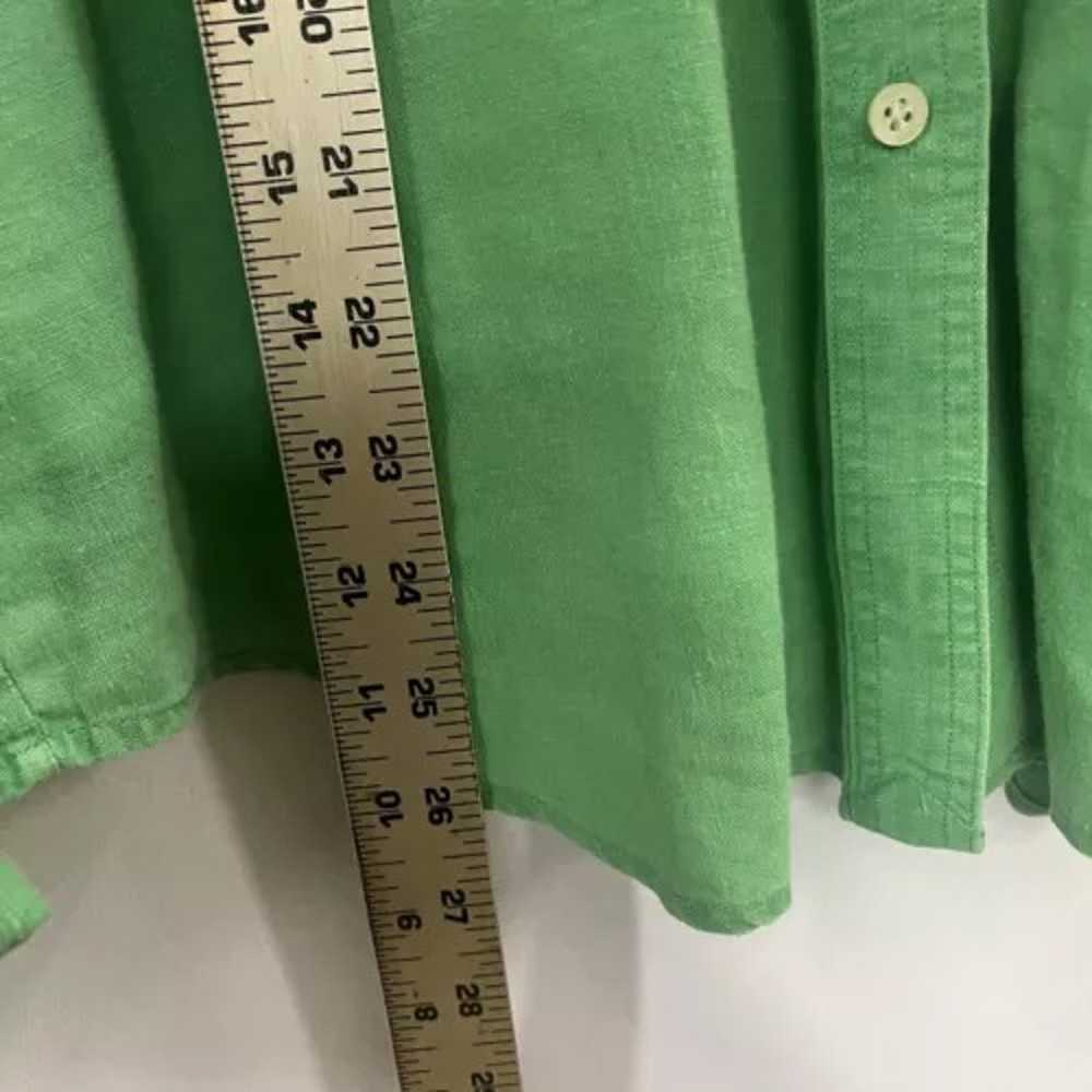 Lauren Ralph Lauren Linen Button Down Shirt-Green… - image 5