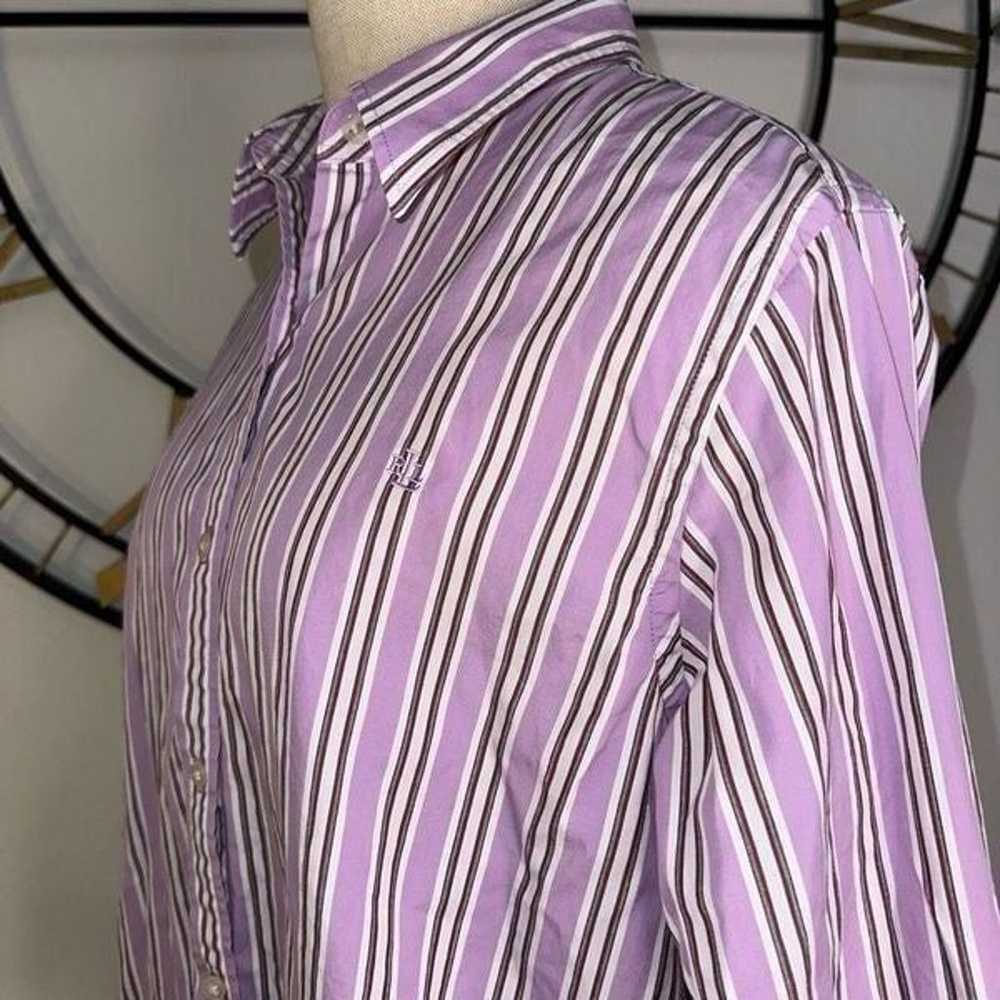 Lauren Ralph Lauren Womens L Purple Striped Vinta… - image 3