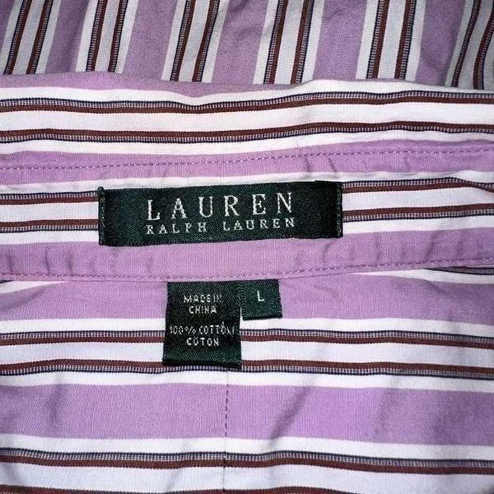 Lauren Ralph Lauren Womens L Purple Striped Vinta… - image 5