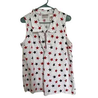 Russ Liz Claiborne Women's Patriotic Star Print S… - image 1