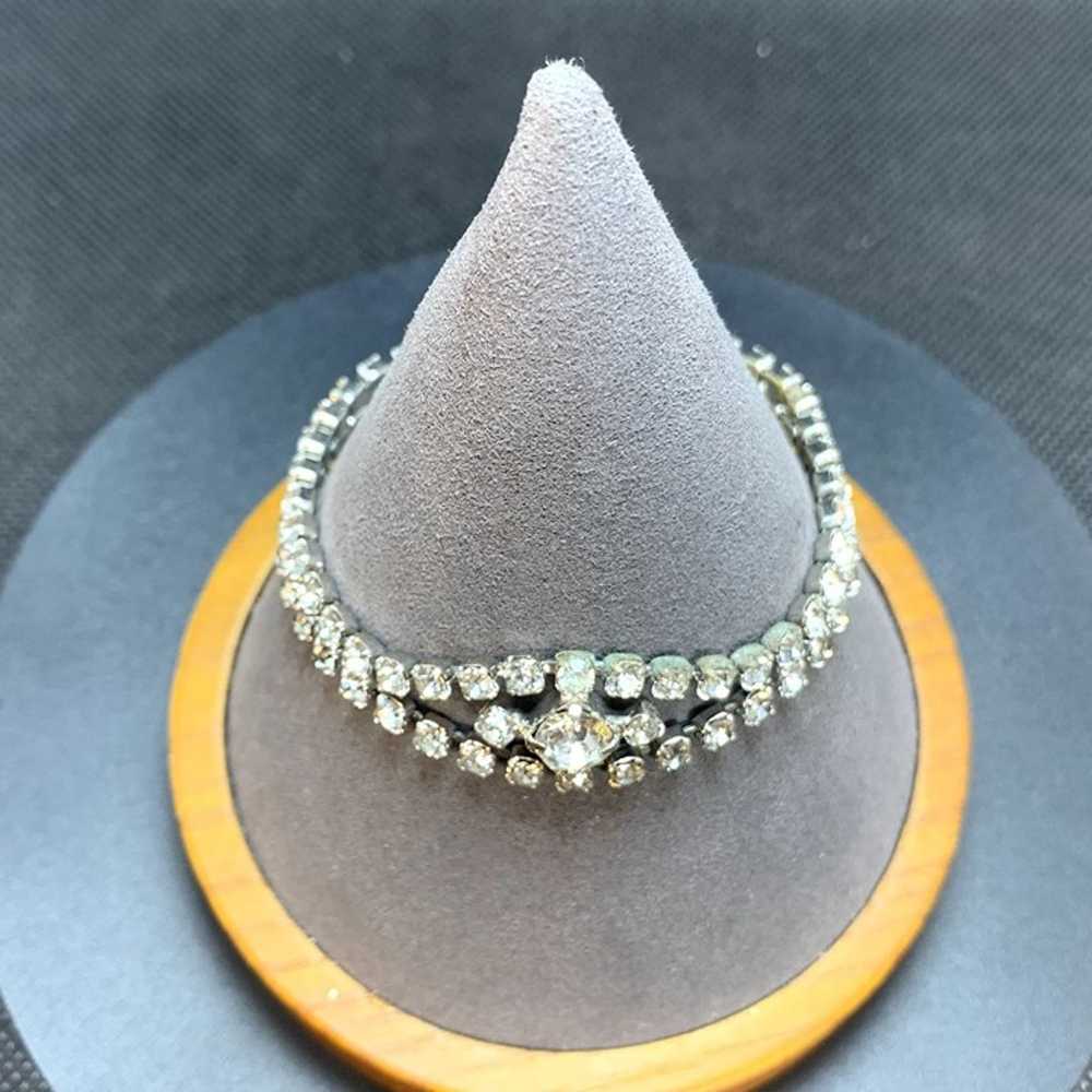 Silvertone Art Deco Style Crystal Bracelet Formal… - image 3