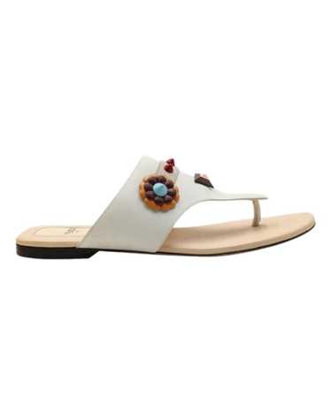 Fendi Leather Studded Thong Sandals from Italy - image 1