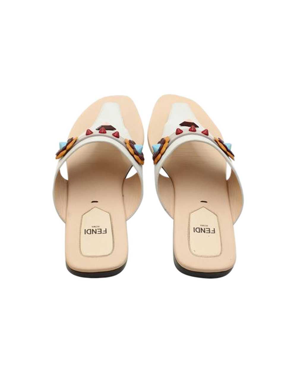 Fendi Leather Studded Thong Sandals from Italy - image 4