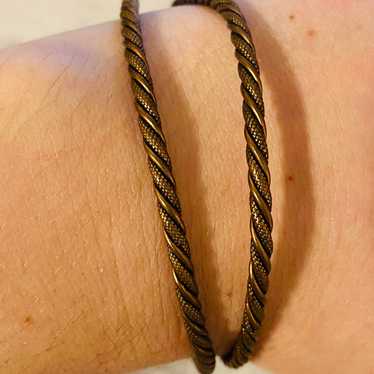 Copper braided bracelet brilliant color
