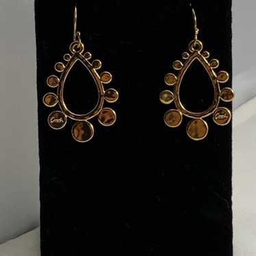 NWOT COACH Vintage Gold Tone Earrings