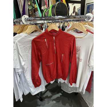 Fame Vintage 1980s FAME Half Zip Red Lightweight … - image 1