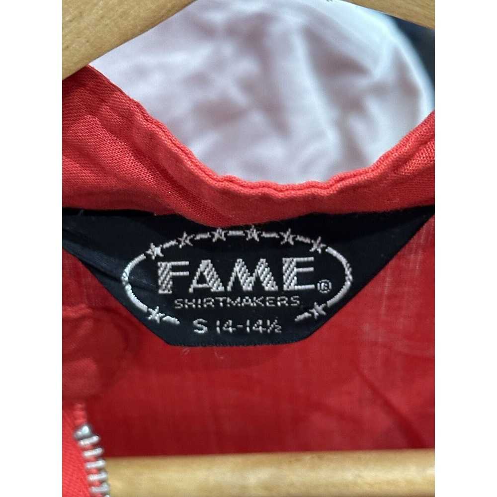 Fame Vintage 1980s FAME Half Zip Red Lightweight … - image 4