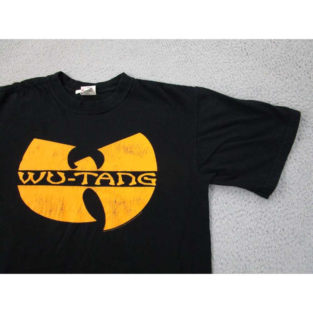 Anvil VINTAGE Wu-Tang Shirt mens M Black Yellow 2… - image 3