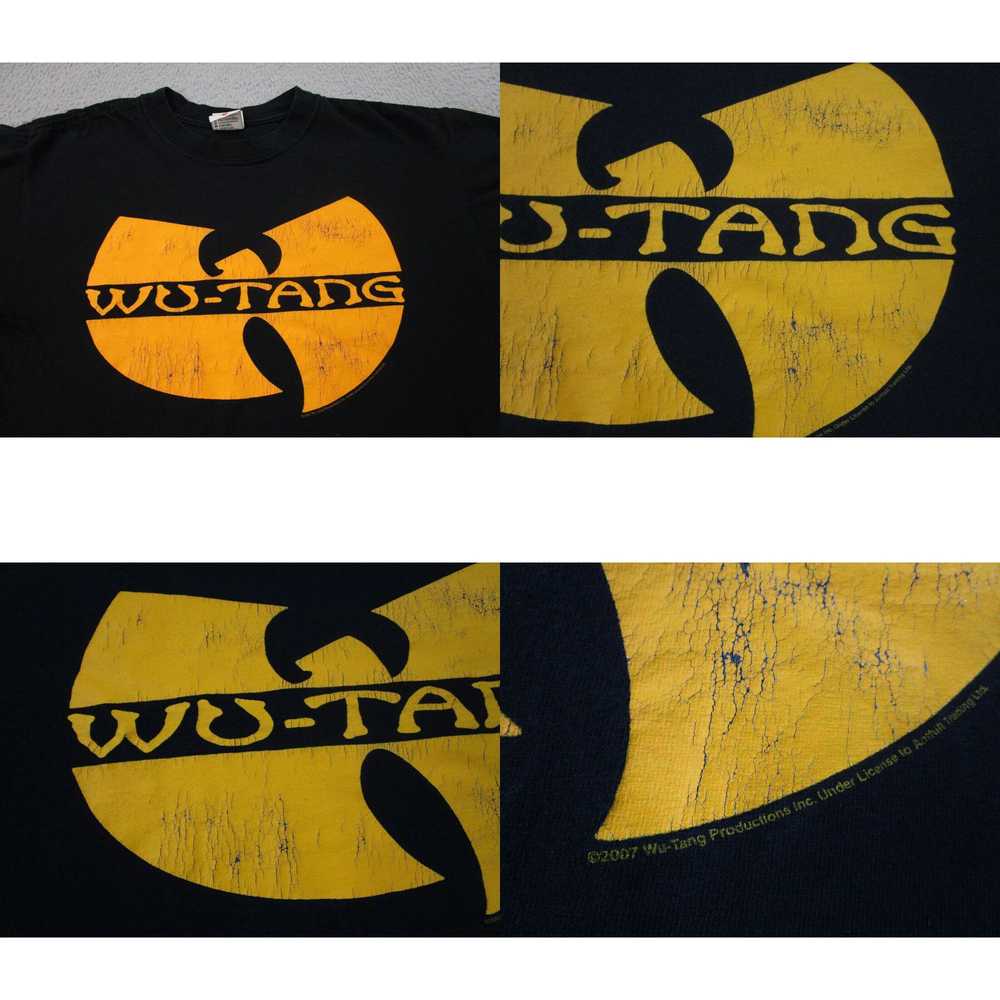 Anvil VINTAGE Wu-Tang Shirt mens M Black Yellow 2… - image 4