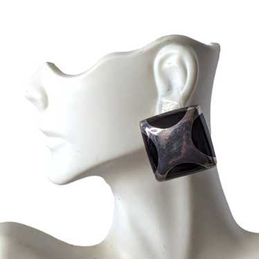 Vintage Sterling Silver & Black Onyx Maximalist S… - image 1