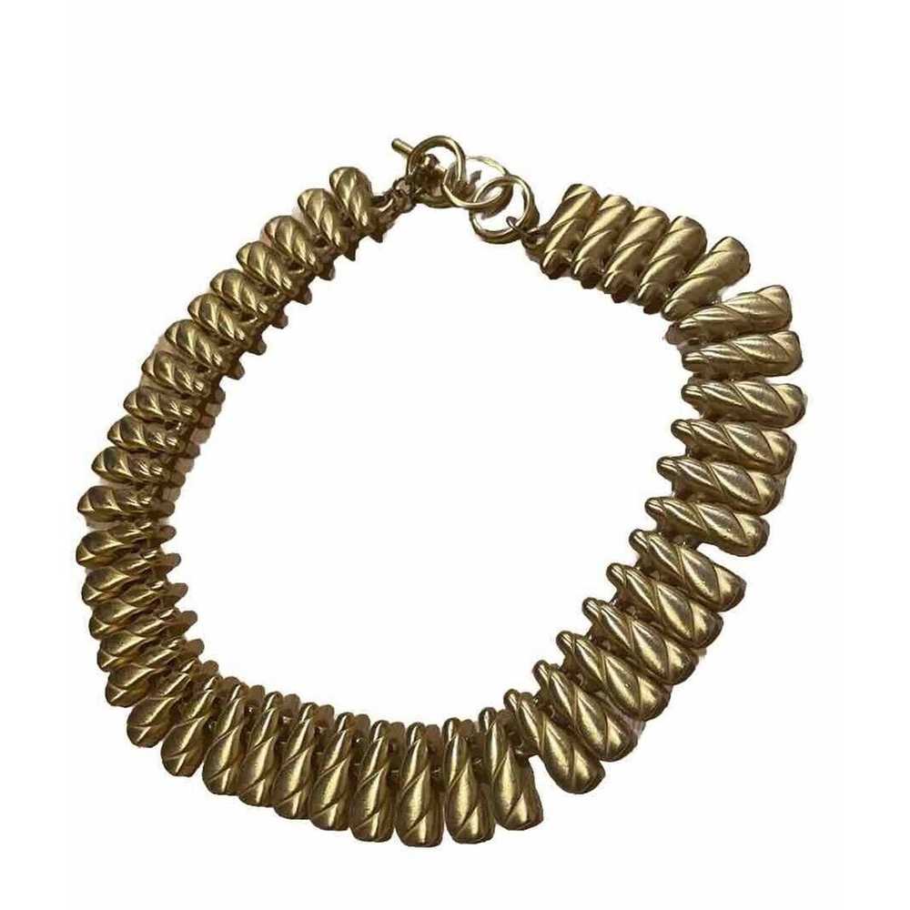 Vtg Anne Klein Necklace 1990s Gold Plated Chunky … - image 2