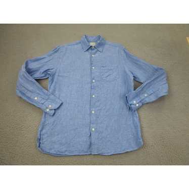 Murano Baird McNutt Shirt Mens S Blue Linen Long … - image 1