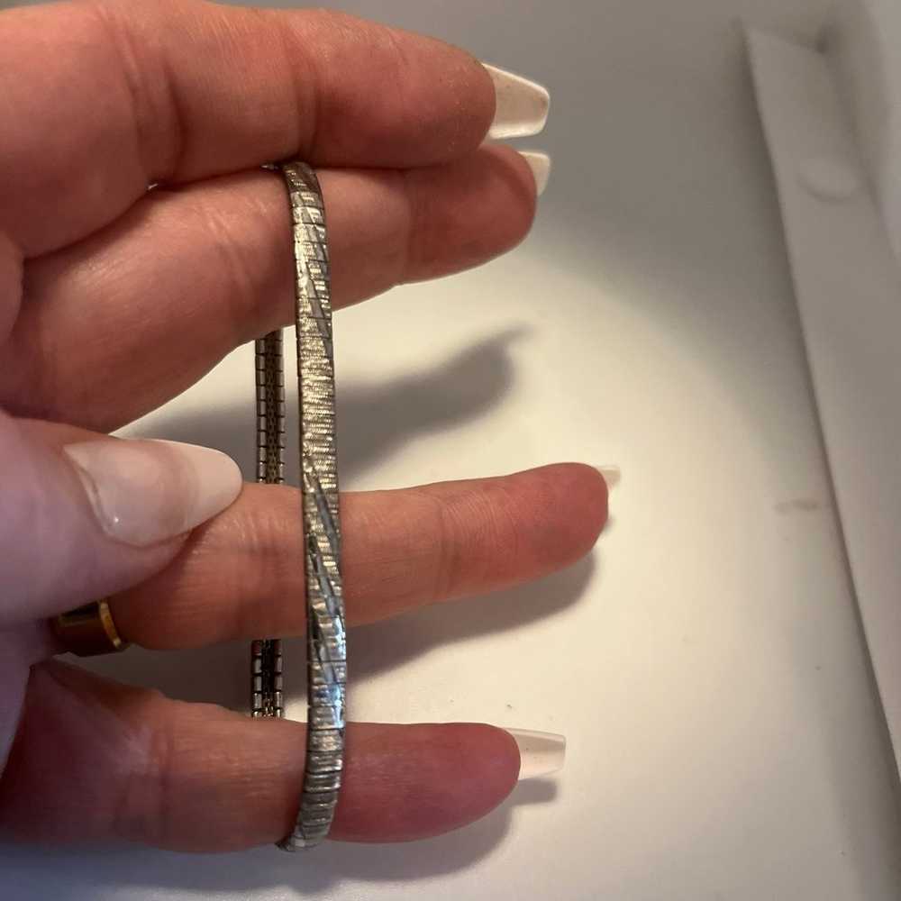 Vintage Sterling silver Italy omega bracelet - image 2