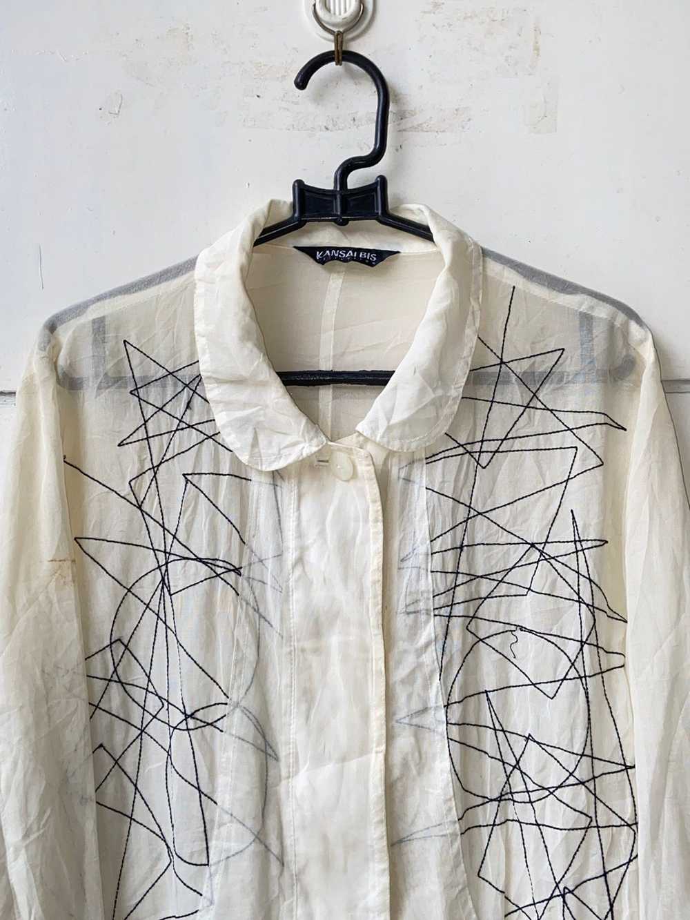 Kansai Yamamoto KANSAI BIS White Mesh Shirt - image 10