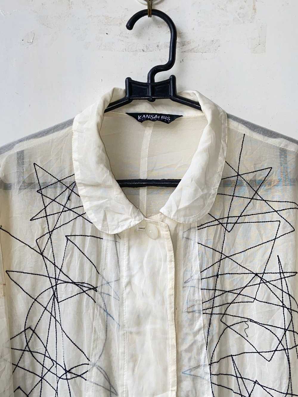 Kansai Yamamoto KANSAI BIS White Mesh Shirt - image 11