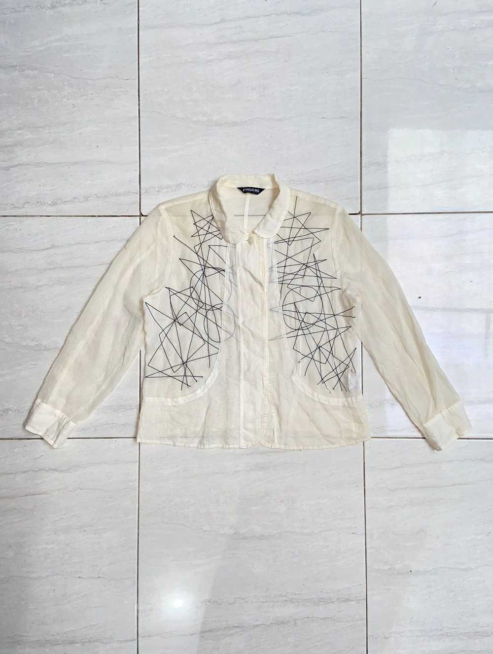 Kansai Yamamoto KANSAI BIS White Mesh Shirt - image 1