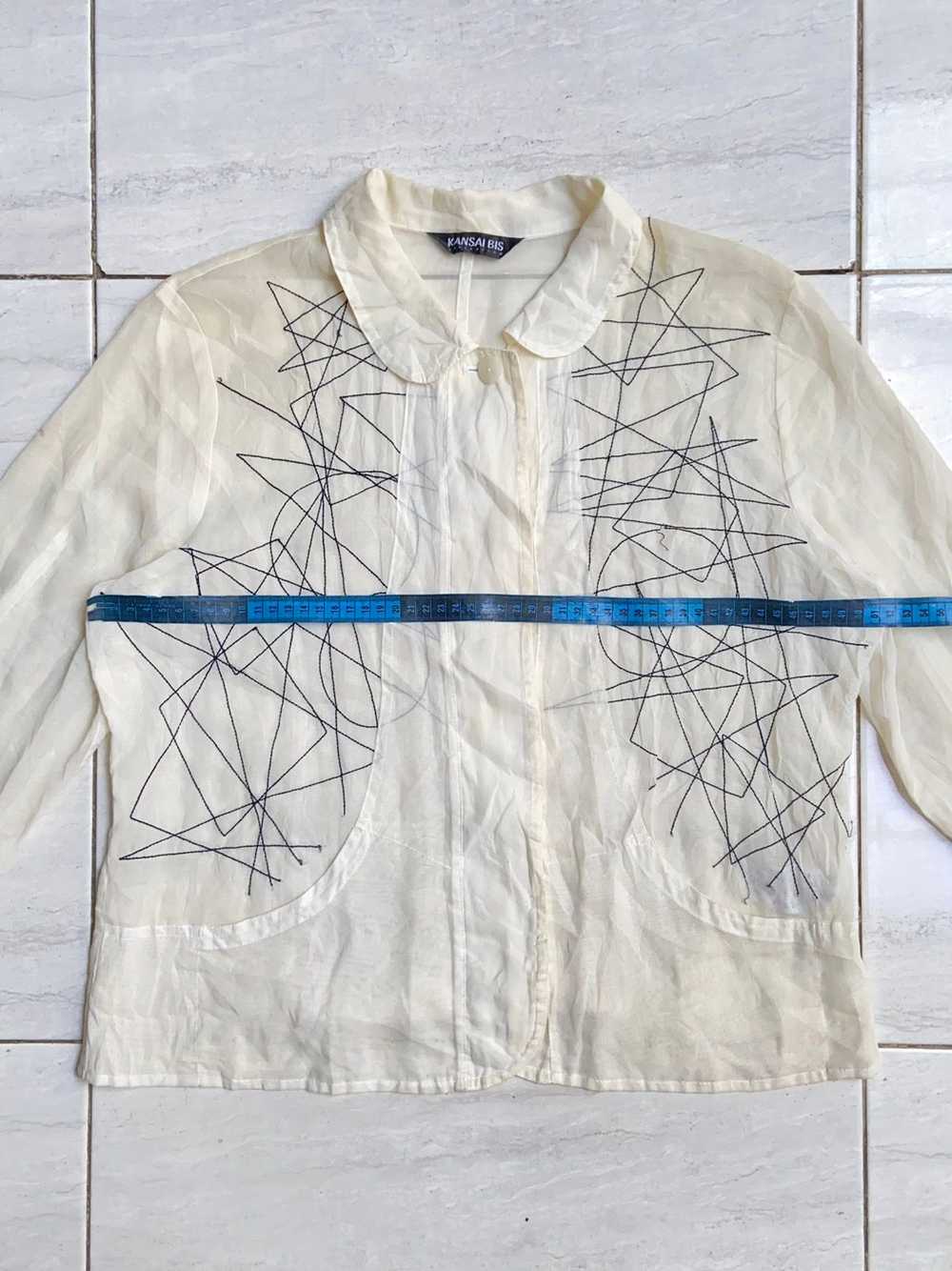 Kansai Yamamoto KANSAI BIS White Mesh Shirt - image 3