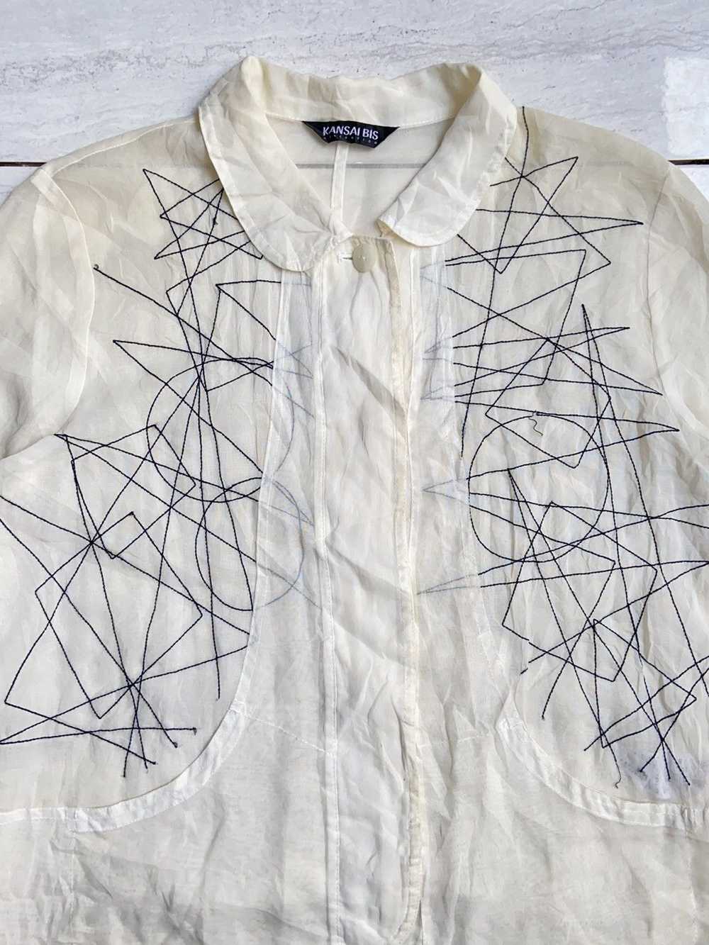 Kansai Yamamoto KANSAI BIS White Mesh Shirt - image 4