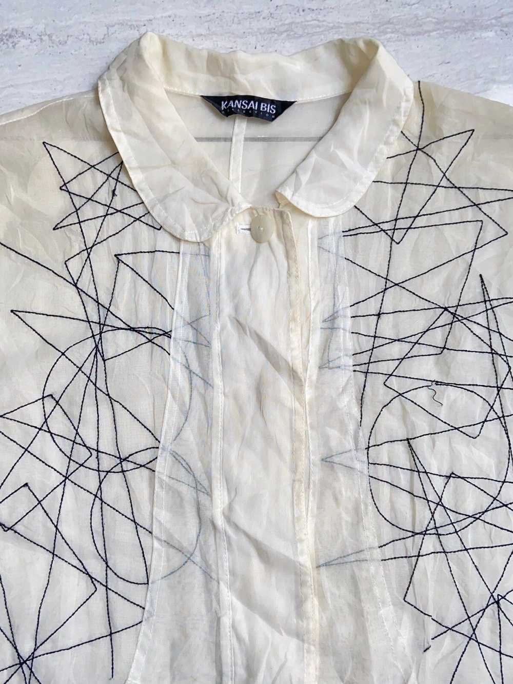 Kansai Yamamoto KANSAI BIS White Mesh Shirt - image 5