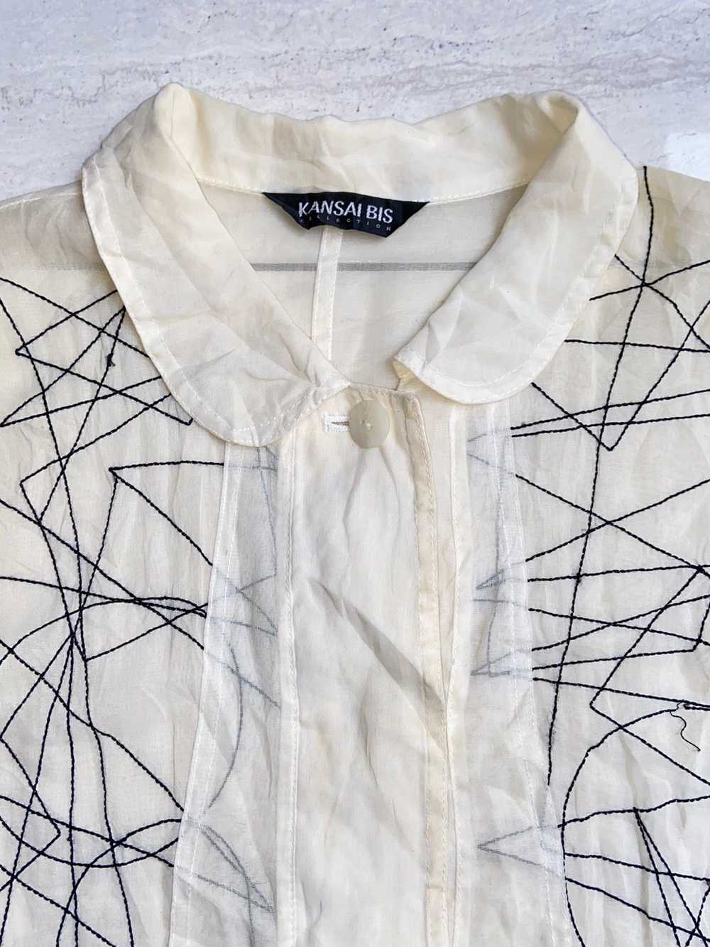 Kansai Yamamoto KANSAI BIS White Mesh Shirt - image 6