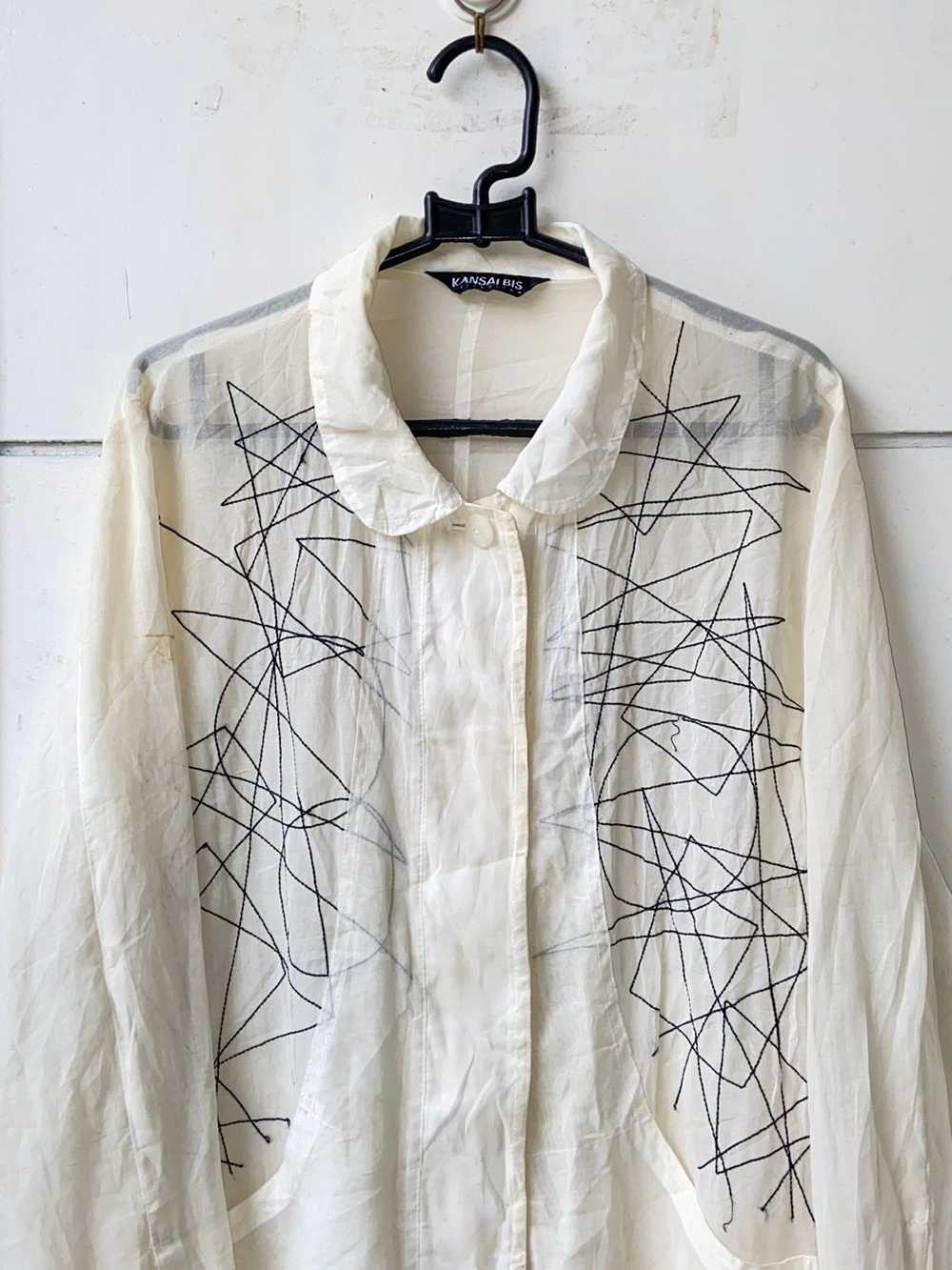 Kansai Yamamoto KANSAI BIS White Mesh Shirt - image 9