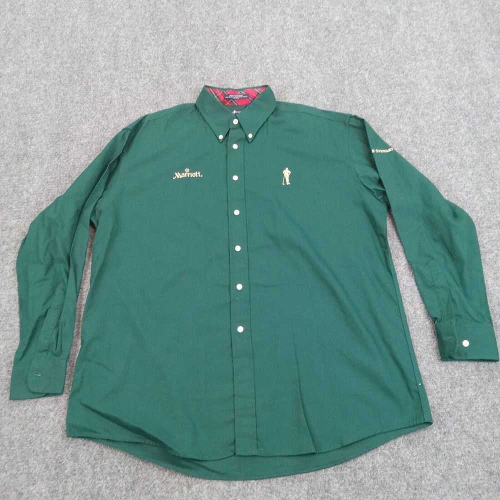 Stewart Payne Stewart Shirt Mens Large Green Long… - image 1