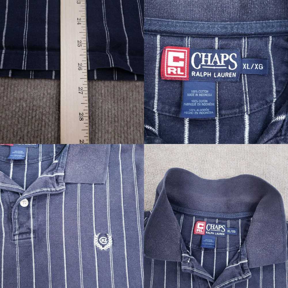 Chaps Chaps Polo Shirt Mens Size XL Blue White St… - image 4