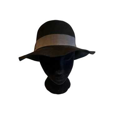 Vintage J Crew Black Wool Felt Brimmed Hat - image 1