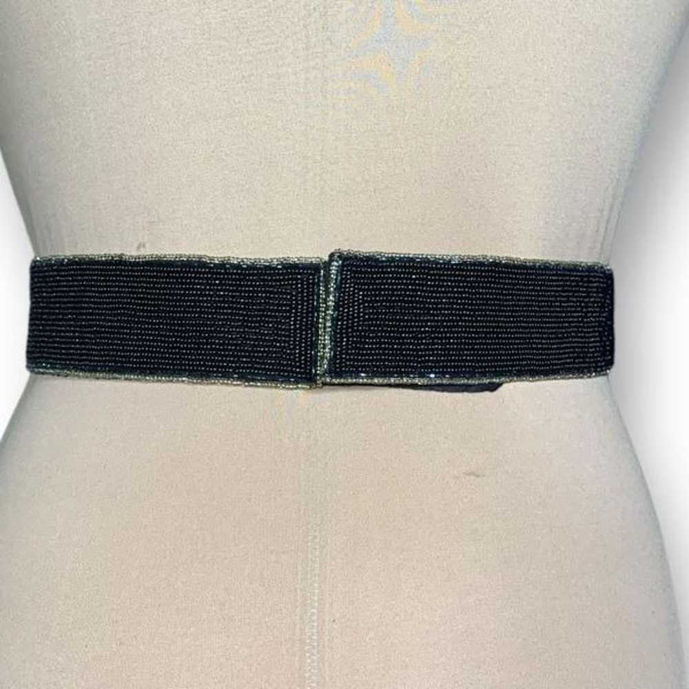 Vintage La Regale Belt Wide Black Multicolor Meta… - image 7