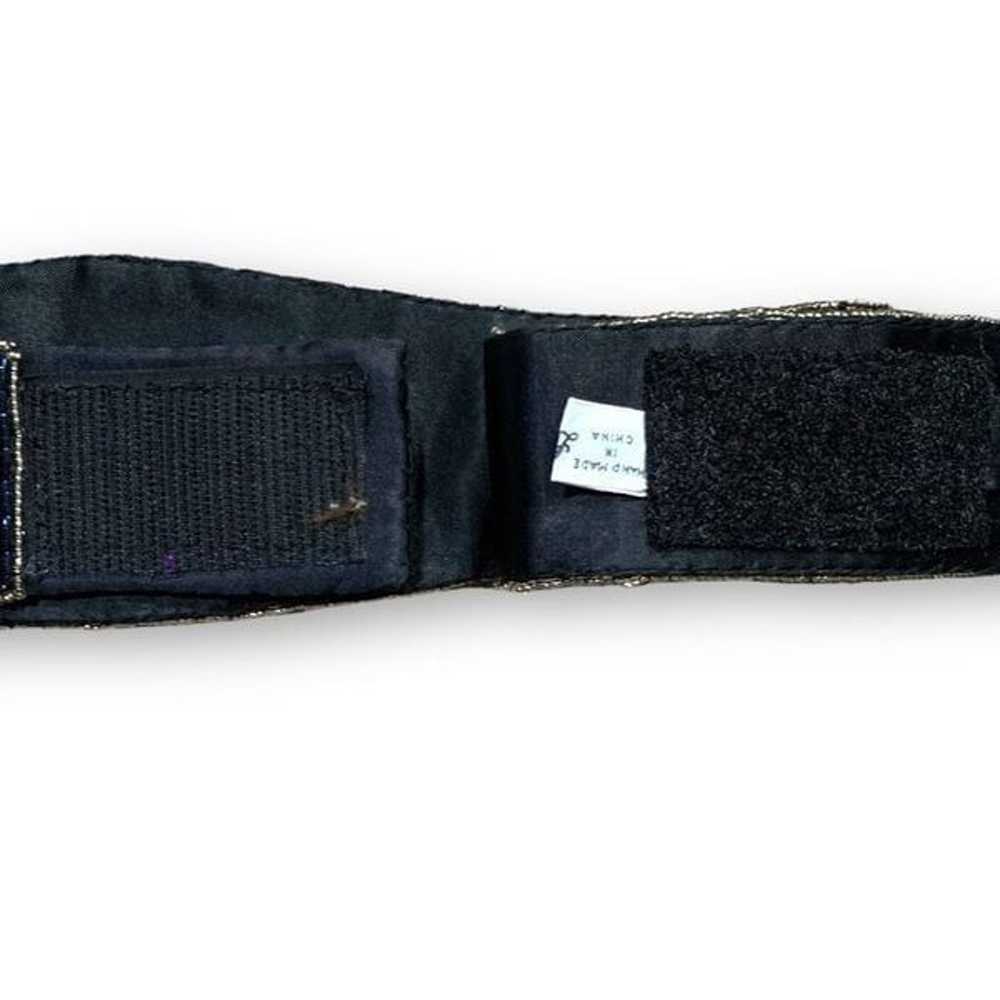 Vintage La Regale Belt Wide Black Multicolor Meta… - image 8