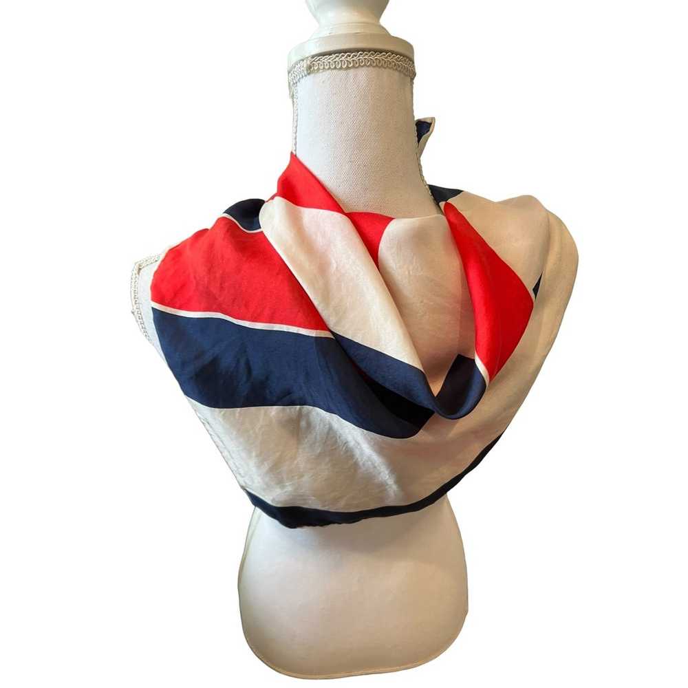 Vintage Labrynthe ECHO Patriotic Large Silk Scarf… - image 6