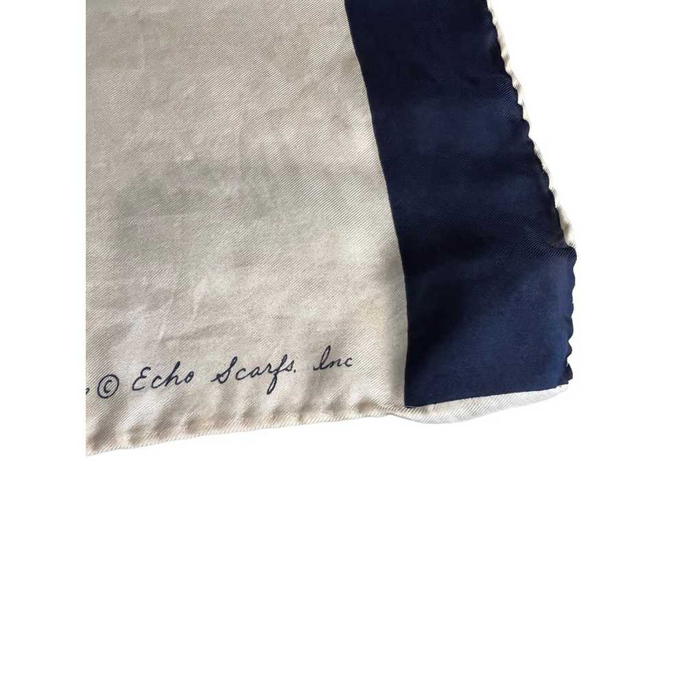 Vintage Labrynthe ECHO Patriotic Large Silk Scarf… - image 9